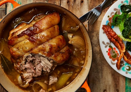 Thomasina Miers’s braised pork shoulder with cider and fennel seeds