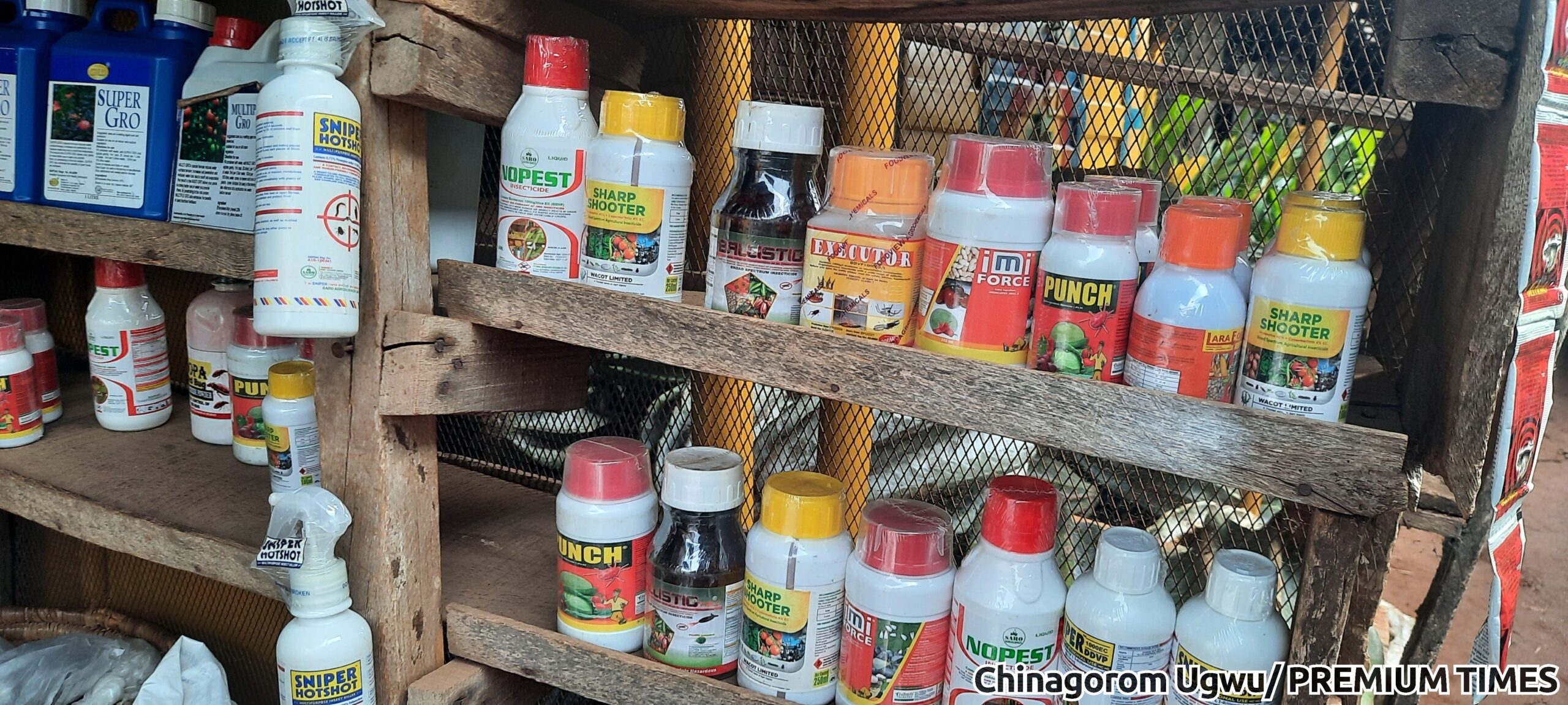 Agrochemicals on sale at Ebonyi Market