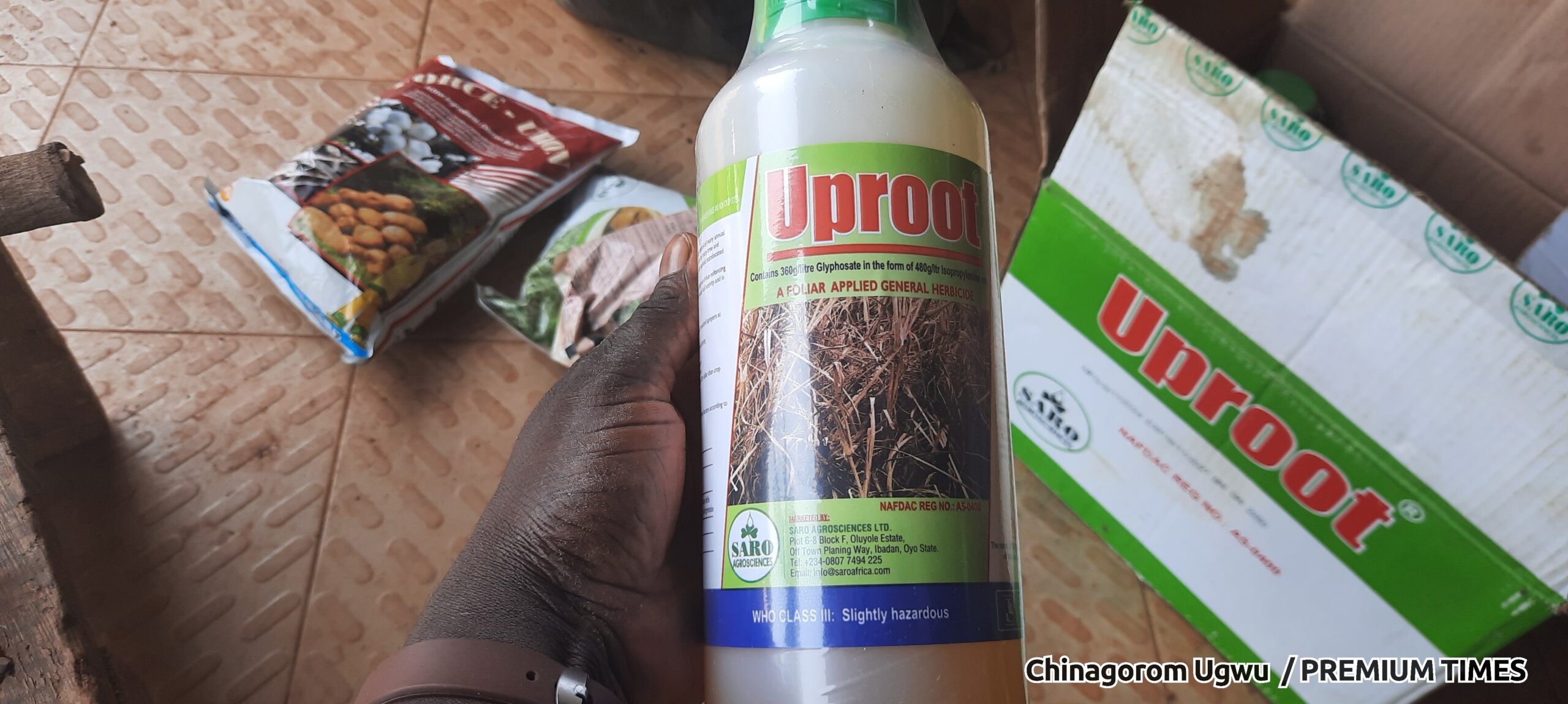 Agrochemicals used by Mr Agbo in Enugu