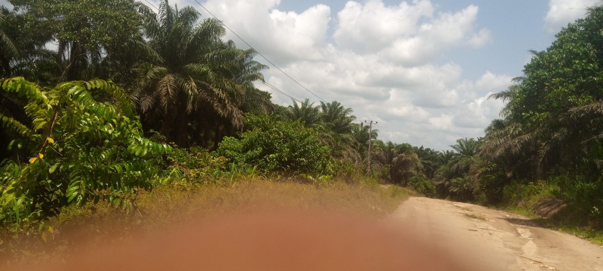 Road leading to Obot Obom community