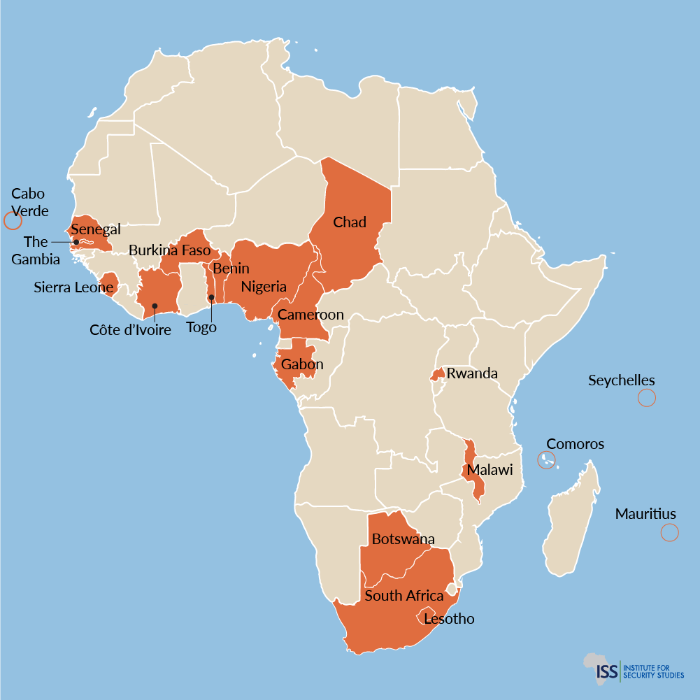 WTO Africa map