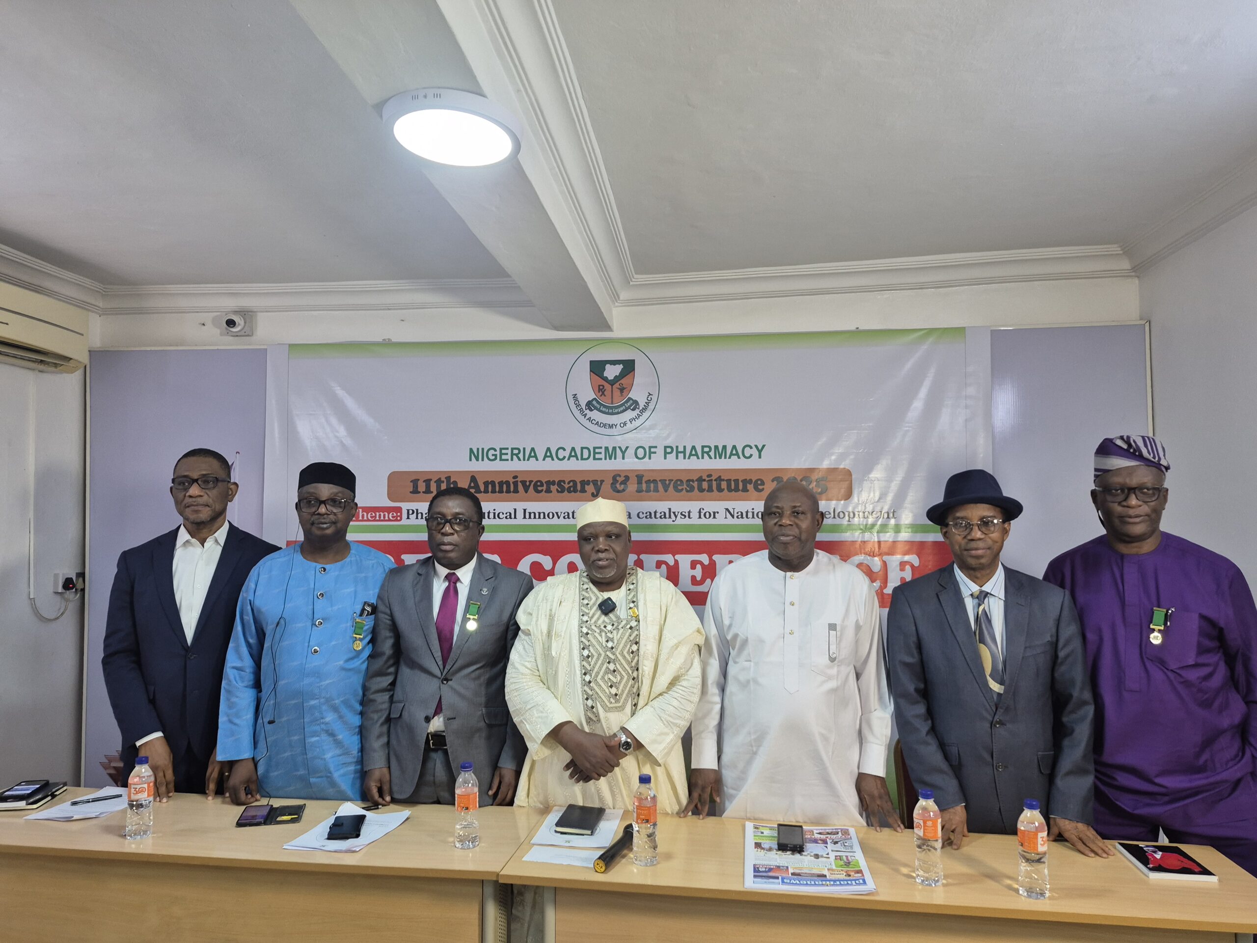 L-R: Pharmacists Chris Ehimen, Tony Oyawole, Lekan Asuni (Secretary General); Chairman, Planning Committee, Ahmed Yakasai; Directors of Programmes, Lolu Ojo; Pharmacists Udoma Mendie, and Gbenga Falabi