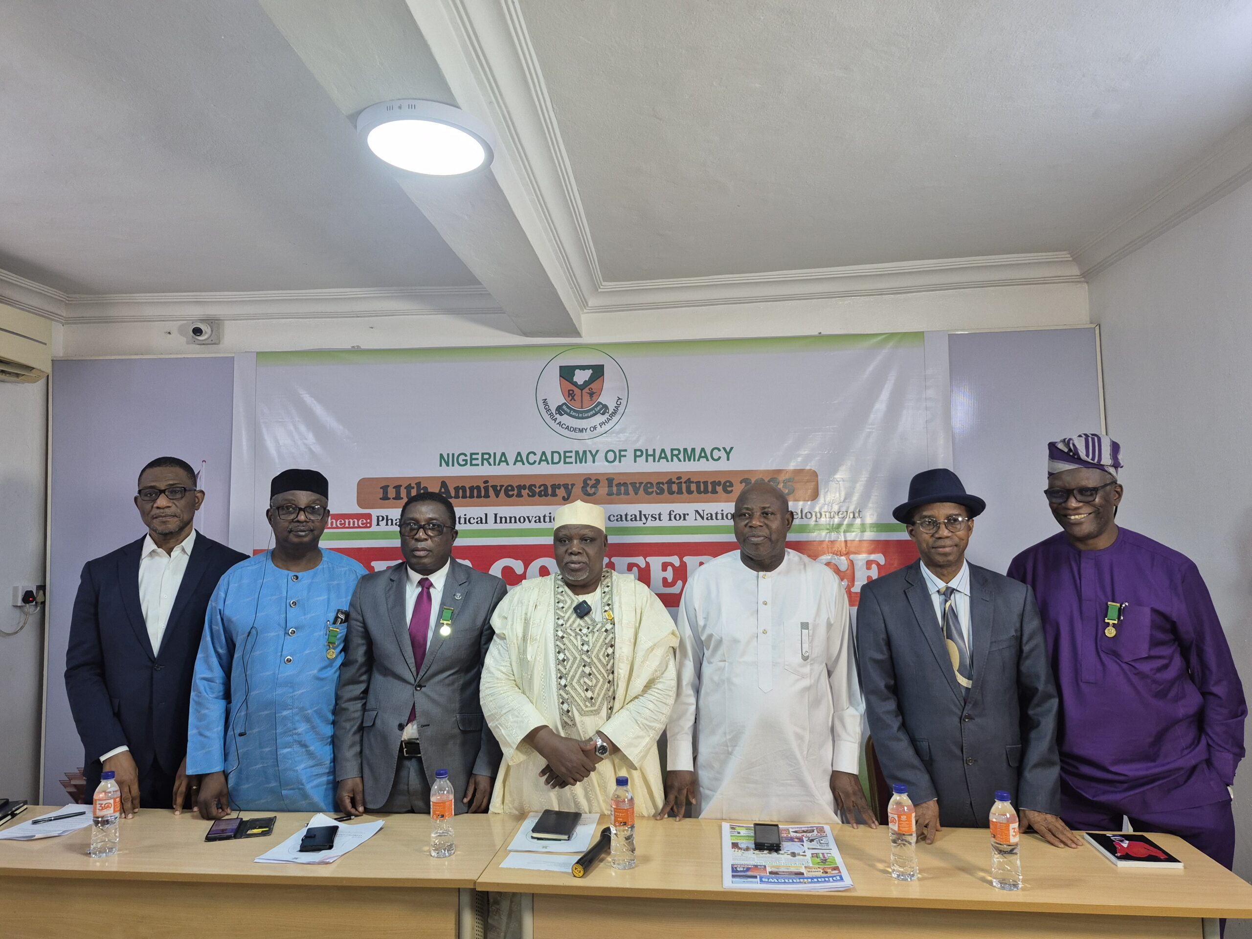 L-R: Pharmacists Chris Ehimen, Tony Oyawole, Lekan Asuni (Secretary General); Chairman, Planning Committee, Ahmed Yakasai; Directors of Programmes, Lolu Ojo; Pharmacists Udoma Mendie, and Gbenga Falabi
