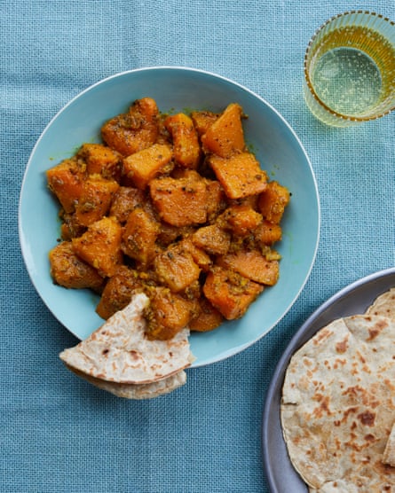 Maunika Gowardhan’s Rajasthani achari kaddu.