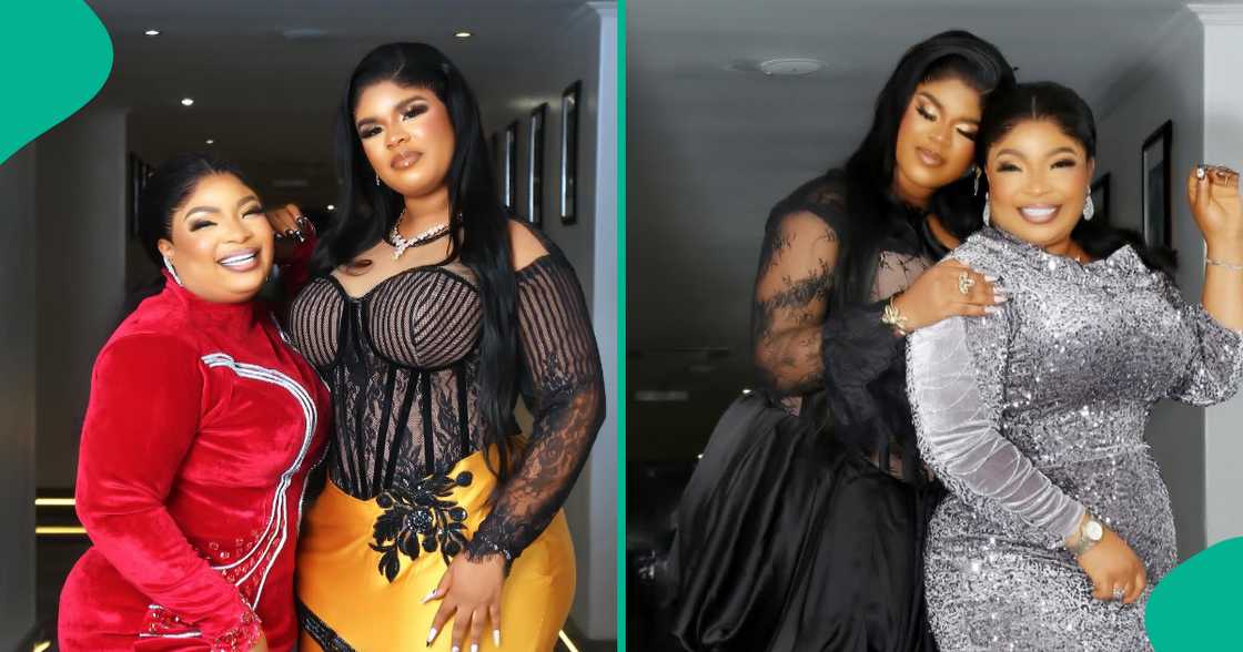 Laide Bakare and daughter/Simi pranks actress on her birthday with frames. Laide Bakare and daughter/Simi pranks actress on her birthday with frames.